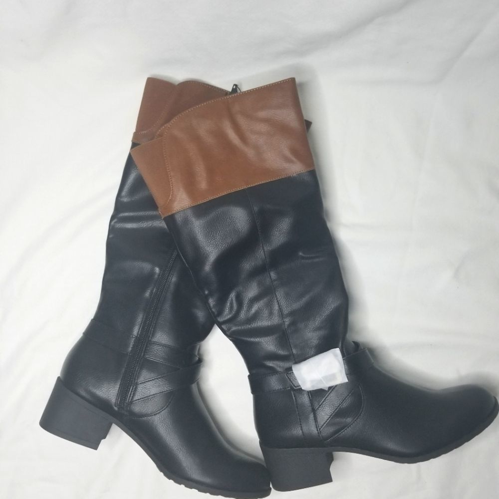 Style & Co | Black Brown Venesap Riding Boots Sz 7